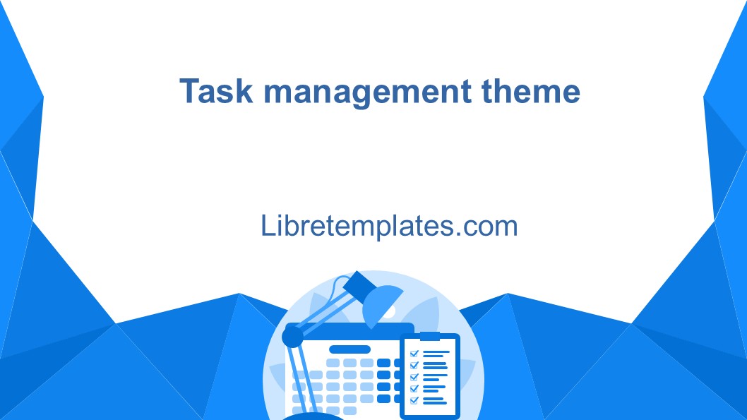 Task management blue and white theme