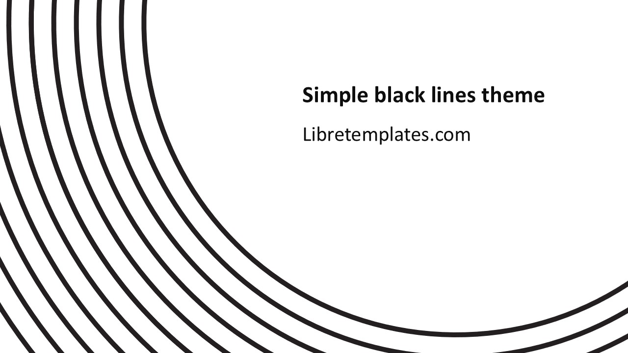 Black lines on white background theme