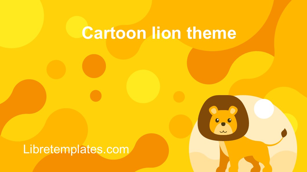 Cartoon lion theme