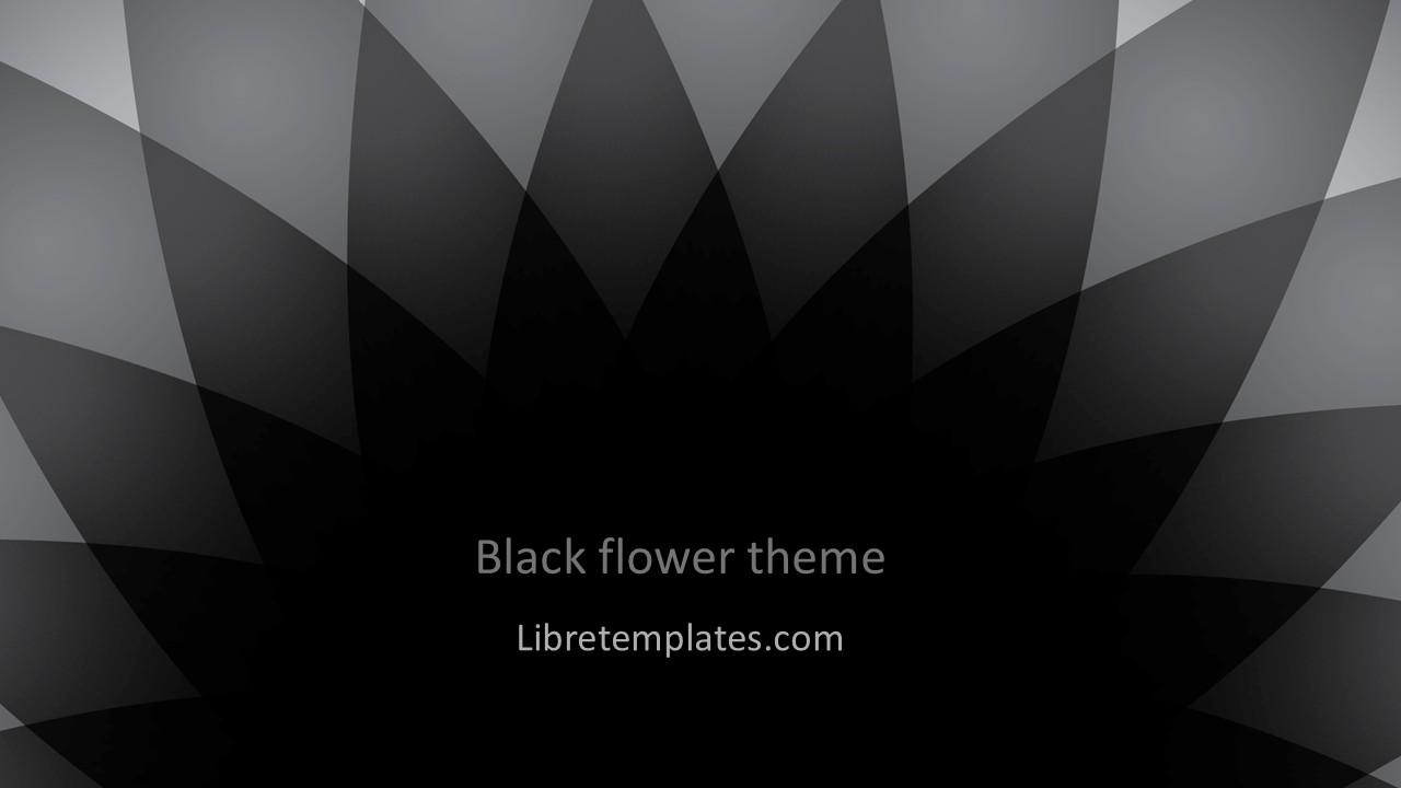 Black flower theme