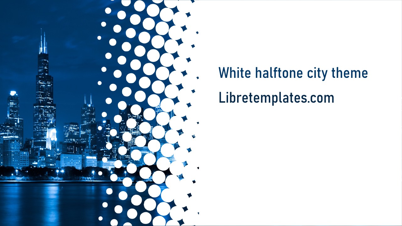 White halftone city theme