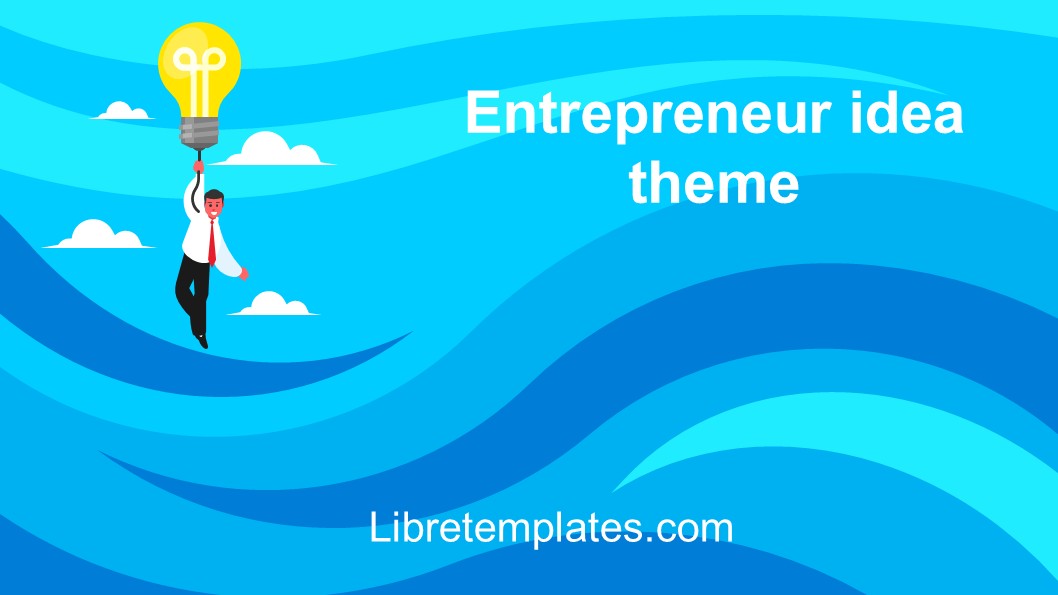 Entrepreneur with an idea theme