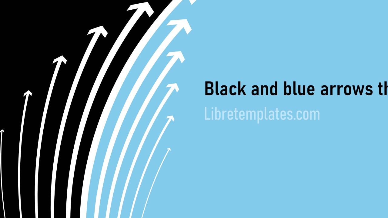 Black and blue arrows theme