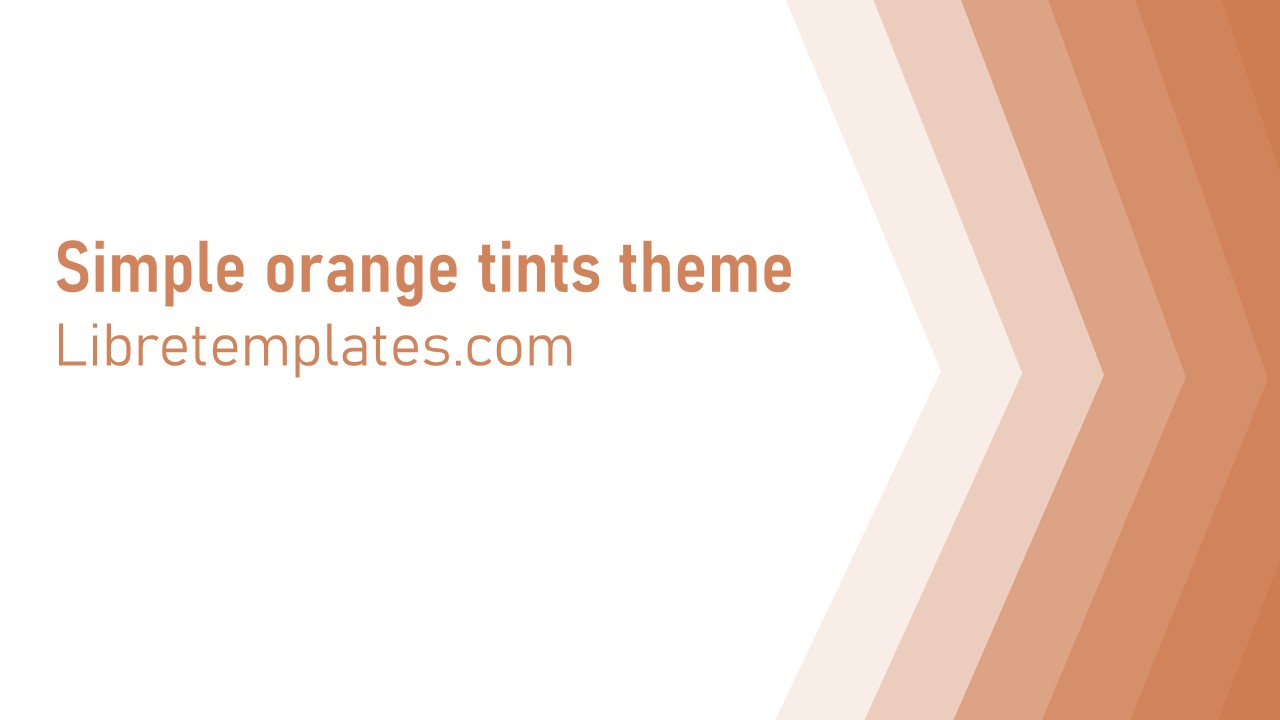 Tema sencillo de tintes naranjas