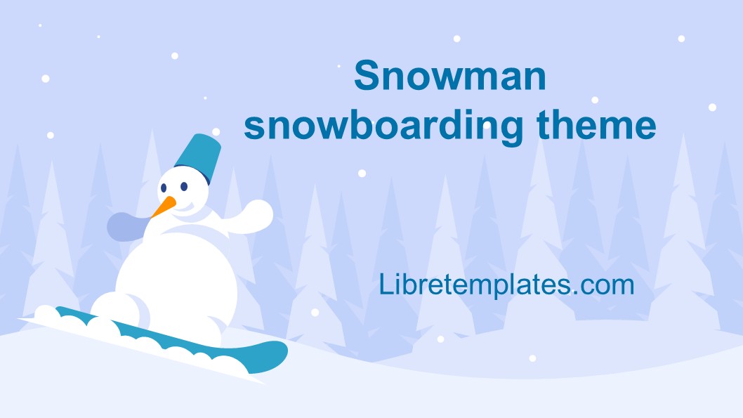 Snowman snowboarding theme