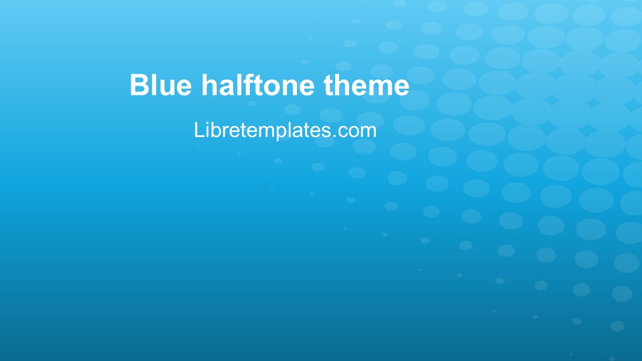 Blue halftone theme