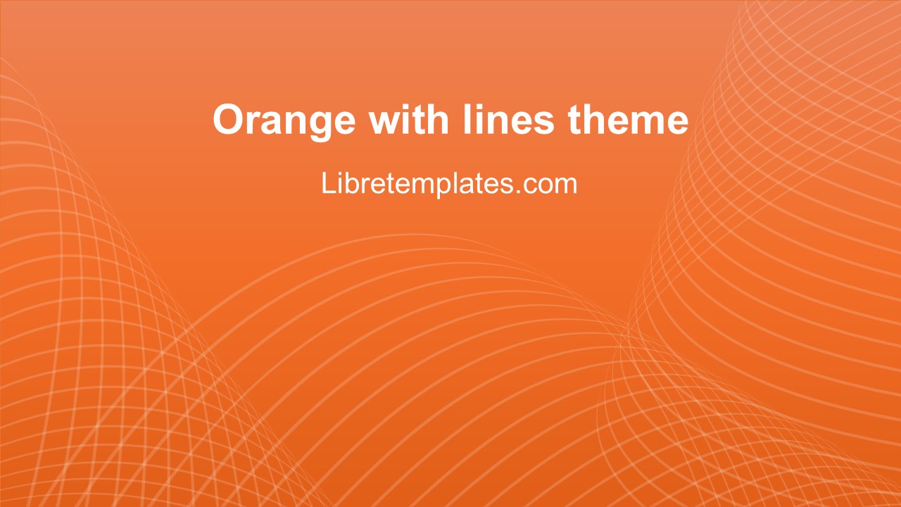 Orange background abstract lines