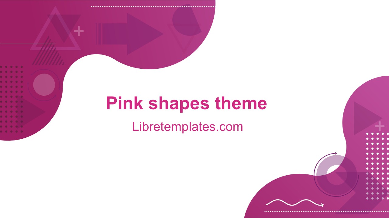 Abstract pink shapes theme