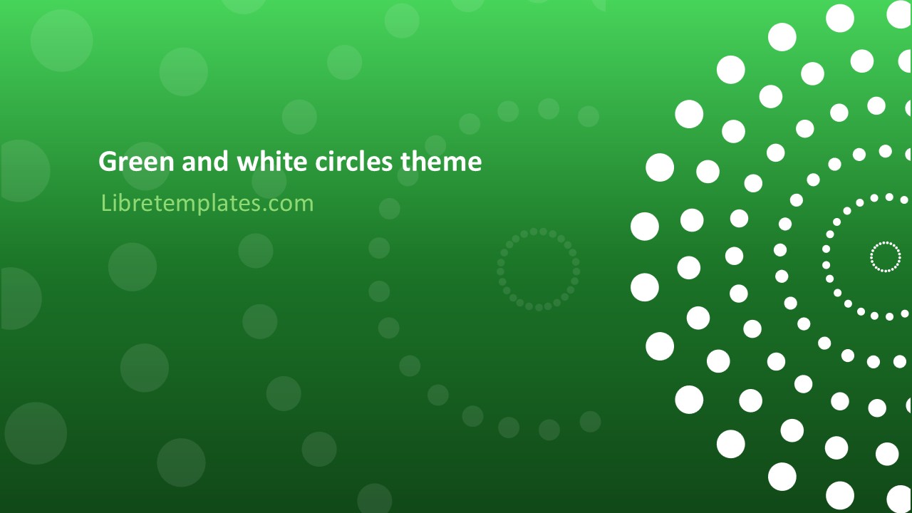 Green and white circles theme
