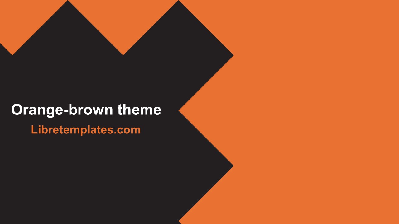 Orange and brown color simple theme